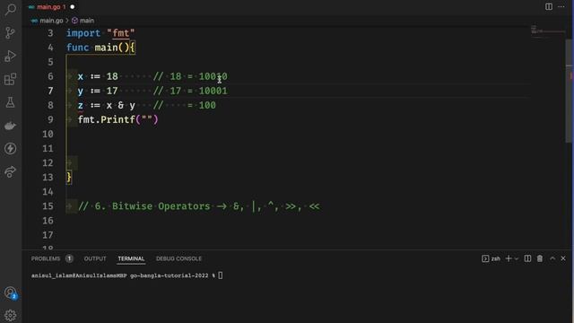 Go Bangla Tutorial 18 : Bitwise operators смотреть онлайн
