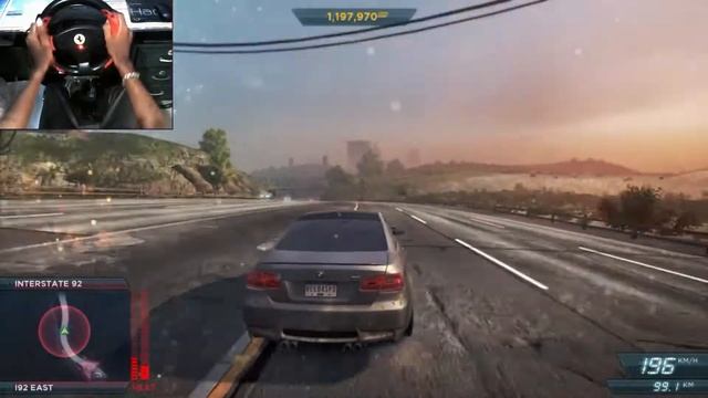 BMW M3 Coupe - Hit and Run on Highway - Need For Speed MW 2012 | Thrustmaster Red Legend Gameplay смотреть онлайн
