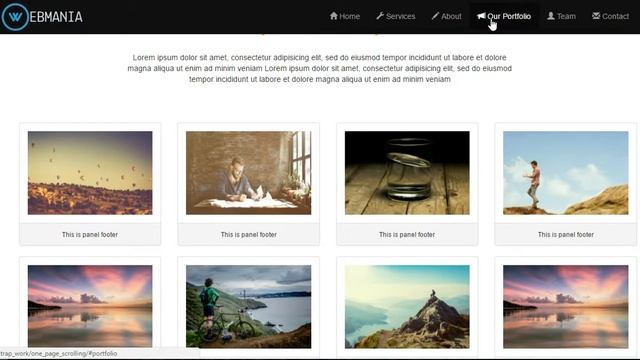 One page scrolling website demo смотреть онлайн