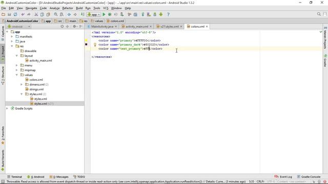 Customize color for your app, for Material Theme, using Android Studio смотреть онлайн