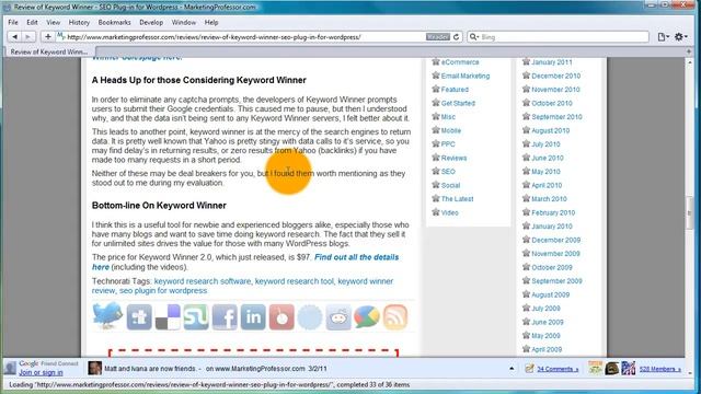 Review of Keyword Winner - WordPress SEO Plugin смотреть онлайн