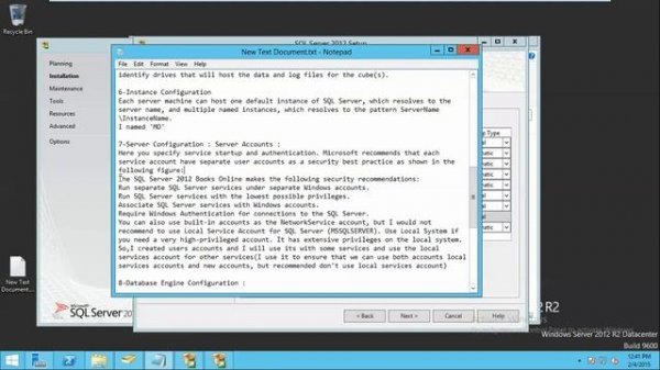 Install SQL 2012 Enterprise on WinServer 2012 DataCenter