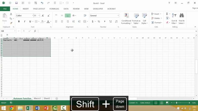 Excel Tutorial #107: Extending Selection Down One Screen (Shift + Page Down) смотреть онлайн