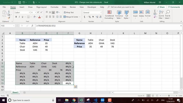 Excel Transpose: Save Time Changing Rows Into Columns  -  Doctor Excel #072