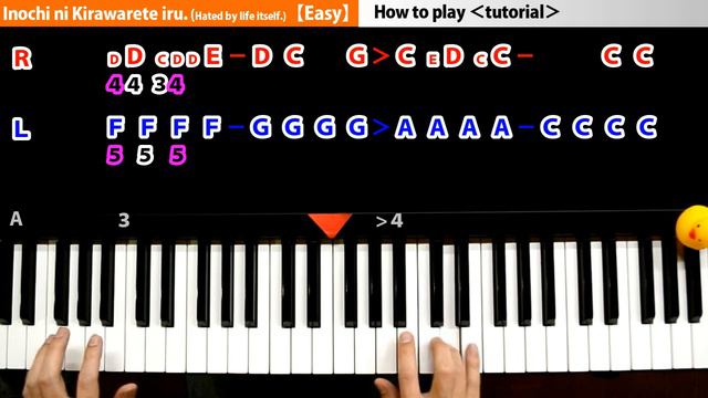 Inochi ni Kirawarete iru(by Kanzaki Iori)piano easy slow／fast【Tutorial】Hated by life itself смотреть онлайн