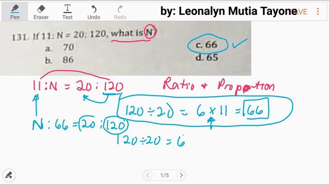 If 11:N = 20:120, what is N? | Finding the Value of X [CSE Math Ratio and Proportion] смотреть онлайн