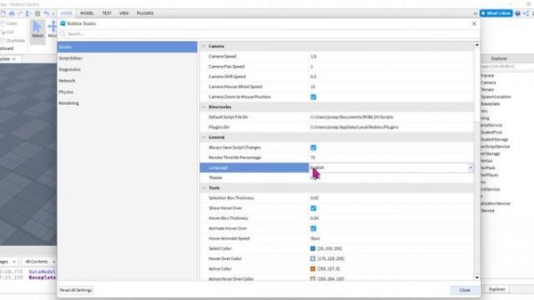 Roblox Studio - Change the Language