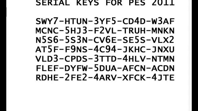 PES 2011 CD KEYS смотреть онлайн