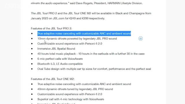 JBL Tour PRO 2 | World's First TWS Earbuds With Touch Color Screen! смотреть онлайн