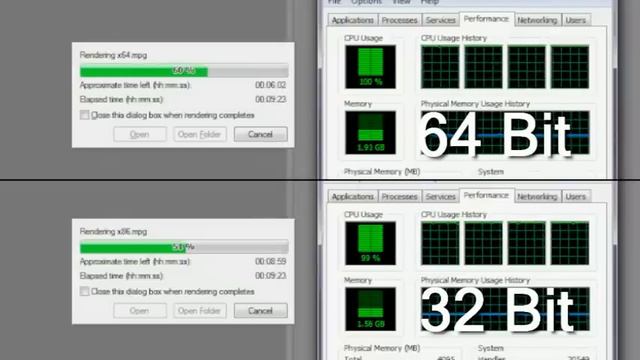 Sony Vegas Render Test 64bit Vs 32 Bit смотреть онлайн