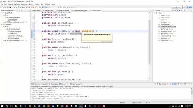 Java Programming 1 - Chapter 10 Exercise 1 - Spring 2016 смотреть онлайн