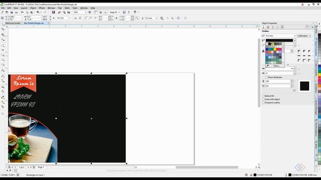 How to Design a food package in corel draw смотреть онлайн