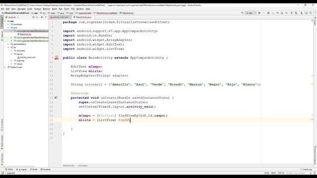 Filtrar un ListView con un EditText - Tutorial Android Studio смотреть онлайн
