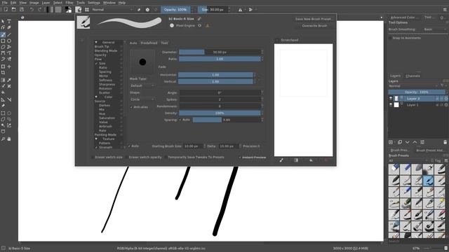 How to fix JAGGED / BLURRY lines in Krita (super easy) смотреть онлайн