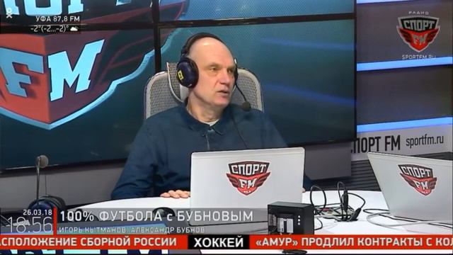 Бубнов на Спорт фм о Россия 0-3 Бразилия, товарищеских матчах ЧМ/ 100% Футбола с Кытмановым смотреть онлайн