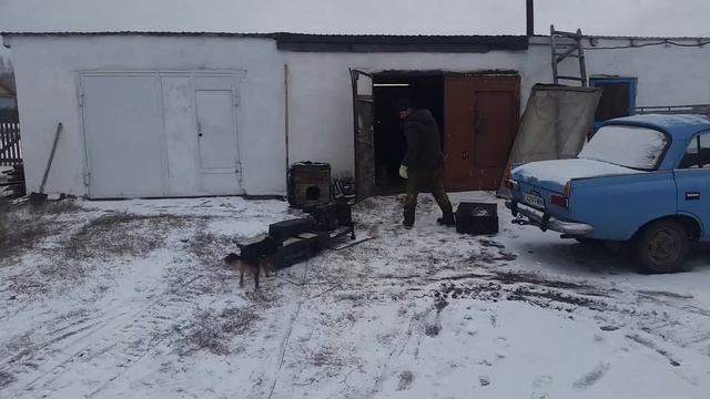 самодельный снегоход. .первый снег смотреть онлайн