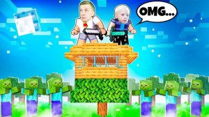 СТРОИМ БАЗУ МАЙНКРАФТ и Выживаем СРЕДИ ЗОМБИ!