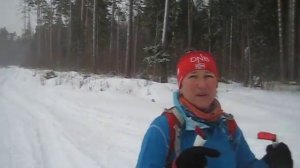 Встретил лыжницу.