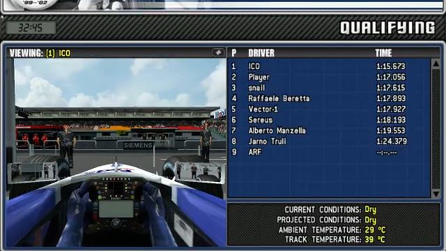 informações F1 Challenge 99 02 2002 Racing multiplayer online results formula 1 Mod uno year Season смотреть онлайн