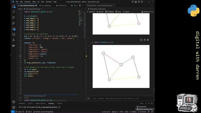 networkx (nodes and edge graphs) in python смотреть онлайн