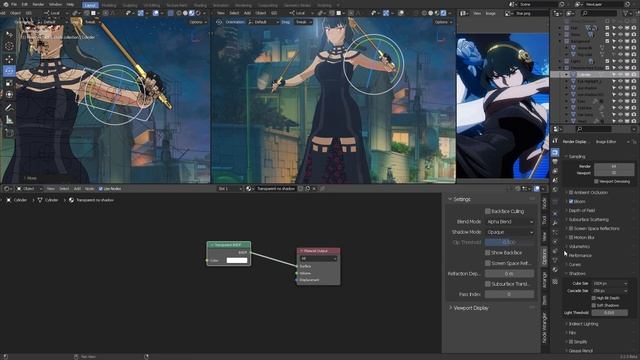 Selective Shadows with Toon shading in Blender смотреть онлайн