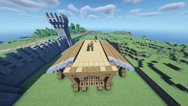 Minecraft: Wooden Town Hall Tutorial смотреть онлайн