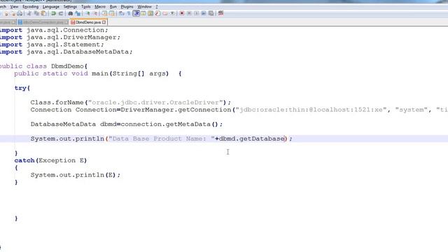 10 How To Display Database MetaData Using JDBC смотреть онлайн
