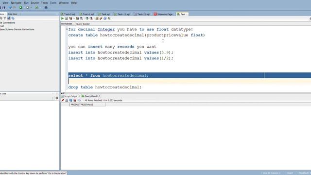 Just know How to insert decimal values in table - Cool Videos - #floatdatatype #decimalvalues смотреть онлайн