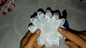 Цветы из атласной ленты 5 см/Канзаши МК/DIY