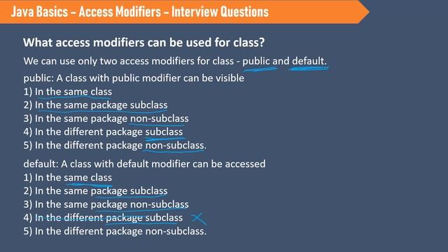 10A. Java Basics for Selenium - Access Modifiers - Interview Questions смотреть онлайн