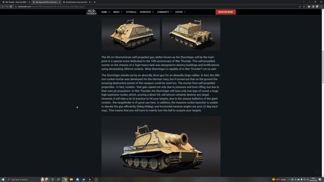 War Thunder - Development Blog - 38cm Sturmmörser "Sturmtiger" (Event Premium) смотреть онлайн