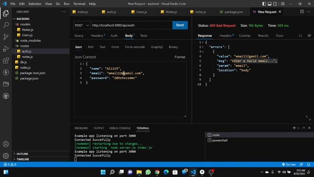Adding validation in API using express validator | Node.js | Complete MERN Course in hindi #45 смотреть онлайн
