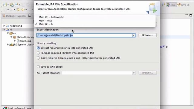 Eclipse JAR export: Publishing your Java Program Tutorial смотреть онлайн