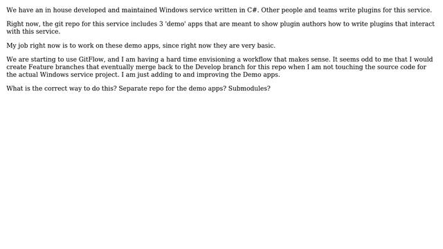 Should demo and example apps be included in the same git repo as the project source code? смотреть онлайн