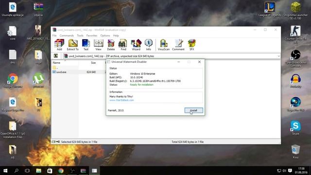 PORADNIK-Jak usunąć znak wodny WINDOWS 10 смотреть онлайн