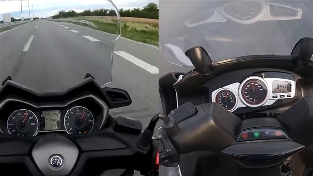 Xmax 300 vs SR Max 300 Top Speed Battle смотреть онлайн