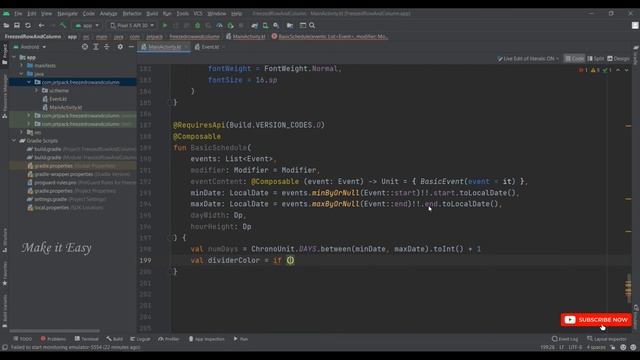 How to Implement Freeze Row's and Column's in Jetpack Compose | Android | Kotlin | Make it Easy смотреть онлайн