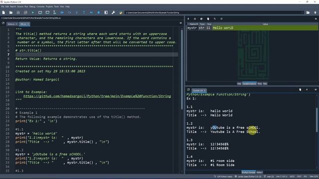 آموزش توابع استرینگ در پایتون - Learn the "title" string python method in 3 minutes смотреть онлайн
