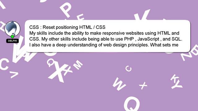 CSS : Reset positioning HTML / CSS смотреть онлайн