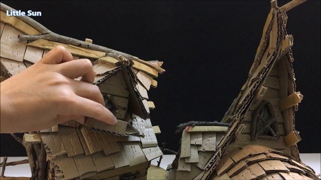 DIY Haunted House/ Witch House Using Recycled Cardboard! смотреть онлайн