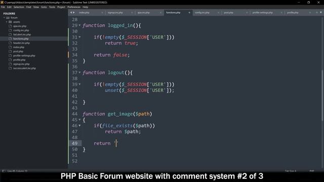 PHP User Forum with comment system + Source code #2 | Beginner level | Quick programming tutorial смотреть онлайн