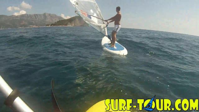 Виндсерфинг в Будве , Монтенегро Юрий, Москва смотреть онлайн