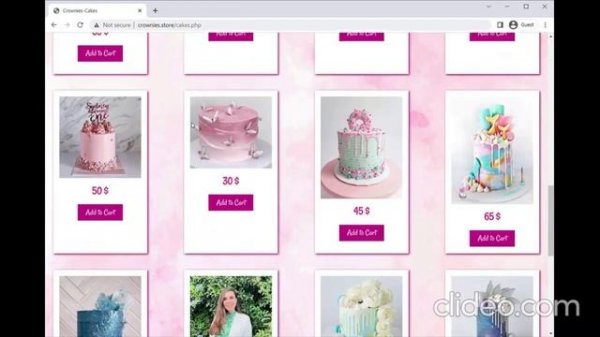 cake shop menu website (html,css,php)