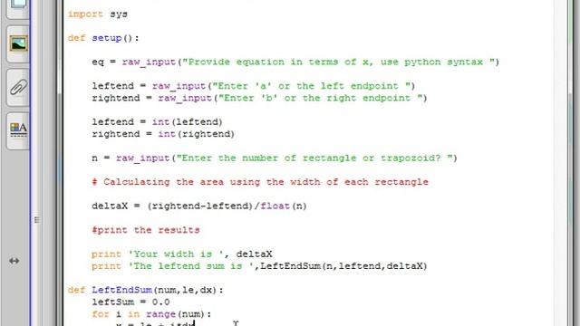 Python - Calculus Lesson: Area Under Curve (part 2), Left End, Right End, and Trap смотреть онлайн
