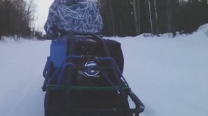 По лесу на модуле толкач. Мотобуксировщик МУЖИК