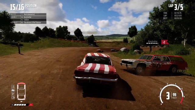Wreckfest - Gameplay | Midwest motocenter, Main loop | car: Rocket C 121 | replay, video review смотреть онлайн
