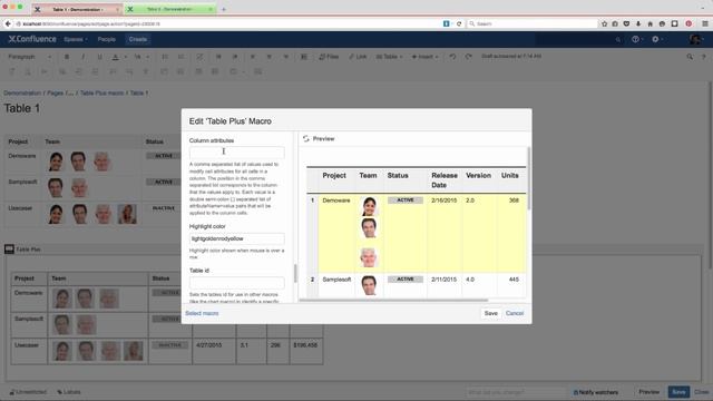 Table Plus Macro Overview - Bob Swift "Advanced Tables for Confluence" add-on смотреть онлайн