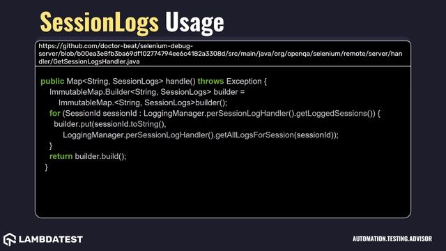 org openqa selenium logging | SessionLogs смотреть онлайн