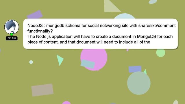 NodeJS : mongodb schema for social networking site with share/like/comment functionality? смотреть онлайн