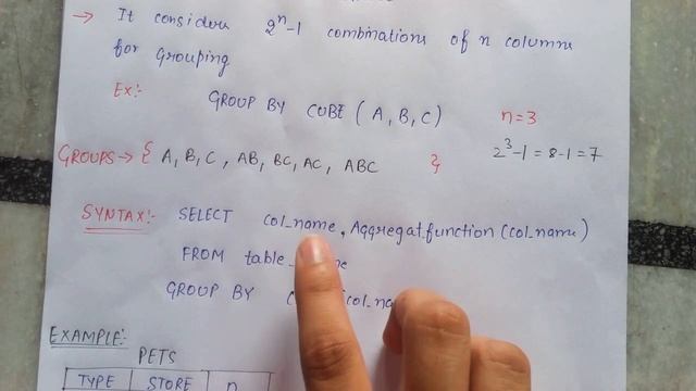 CUBE with GROUP BY CLAUSE|| смотреть онлайн